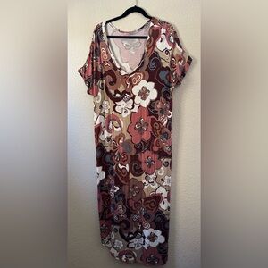 Love Kuza Oversized Pocketed Midi Floral Dress